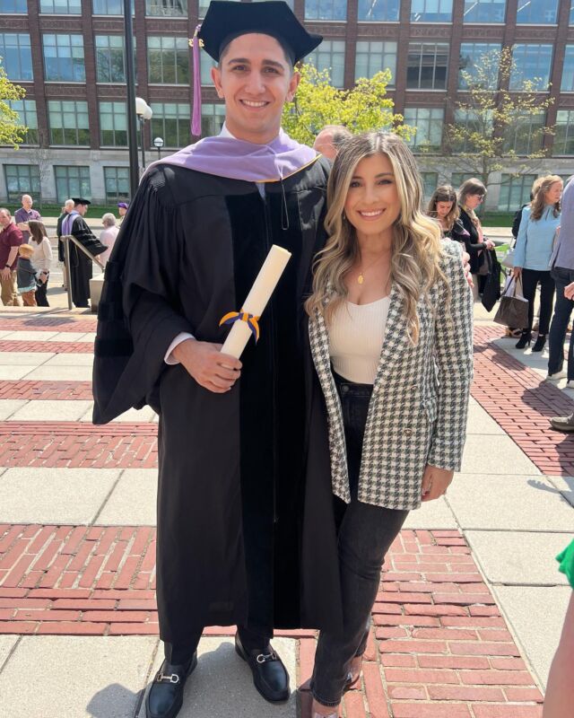 Congratulations to my (not so) little cousin @nicholasshammami on graduating dental school!! 💛💙 Couldn’t be more proud and excited to have another dentist in the fam! 🥰🦷